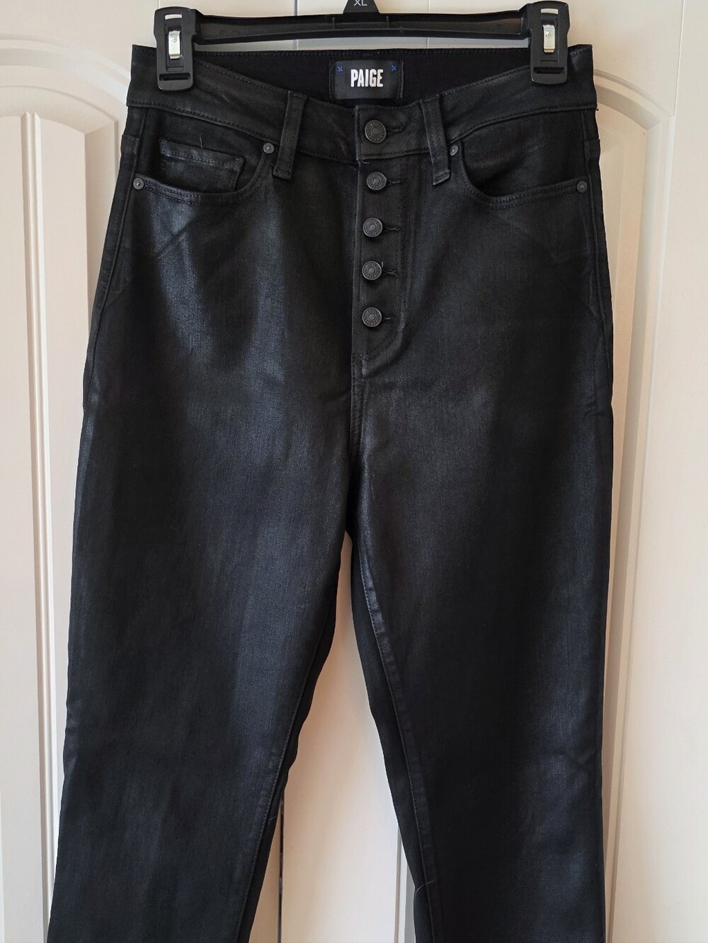 PAIGE Women's Black Jeans - Slim Fit Look